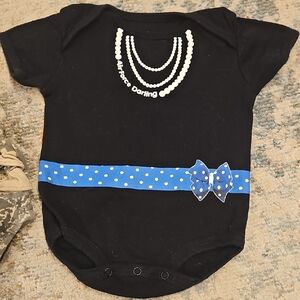 Airforce Darling Polka Dot Kids Bodysuit And Camo Bloomers